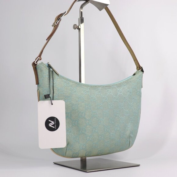 Sold💜Gucci Monogram Pochette Blue Handbag - Picture 1 of 16